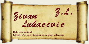 Živan Lukačević vizit kartica